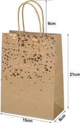 Mikihat 10 Stück Geschenktüten Kraftpapier Herz Verzierung