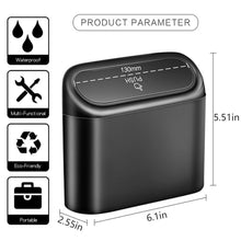 Auto Mülleimer mit Deckel, 2er Pack Mini Müllbehälter, 40