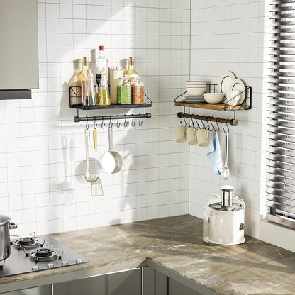 Alsonerbay Wandregal Küche mit Haken und