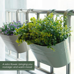 4er Blumentopf Hängend für Balkon und Garten Bunt 27,5 * 13,9 * 12cm