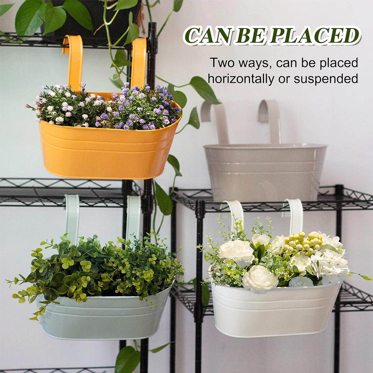 Blumentopf Hängend Bunte 4er Set Abnehmbaren Haken Balkon Garten