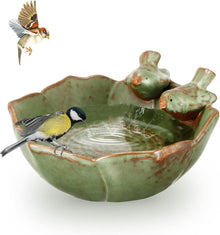 Vogelfutterspender Retro-Stil mit Vögeln, Keramik, langlebige