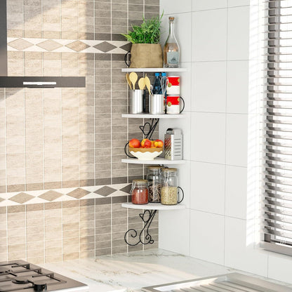 Eckregal Wandregal Massivholz Katzenform Schweberegal 4 Regalböden