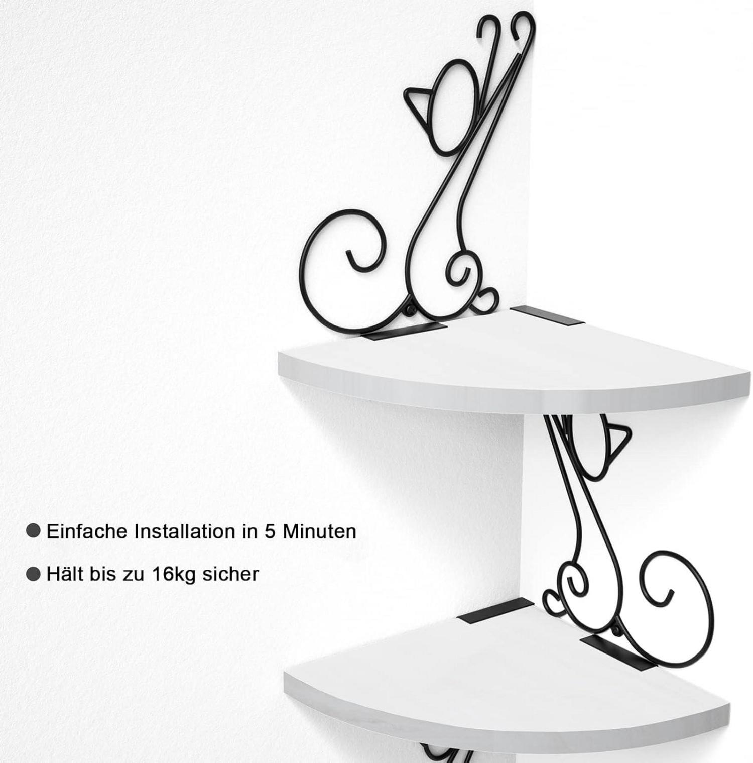 Eckregal Katzenform Massivholz 4 Regalböden