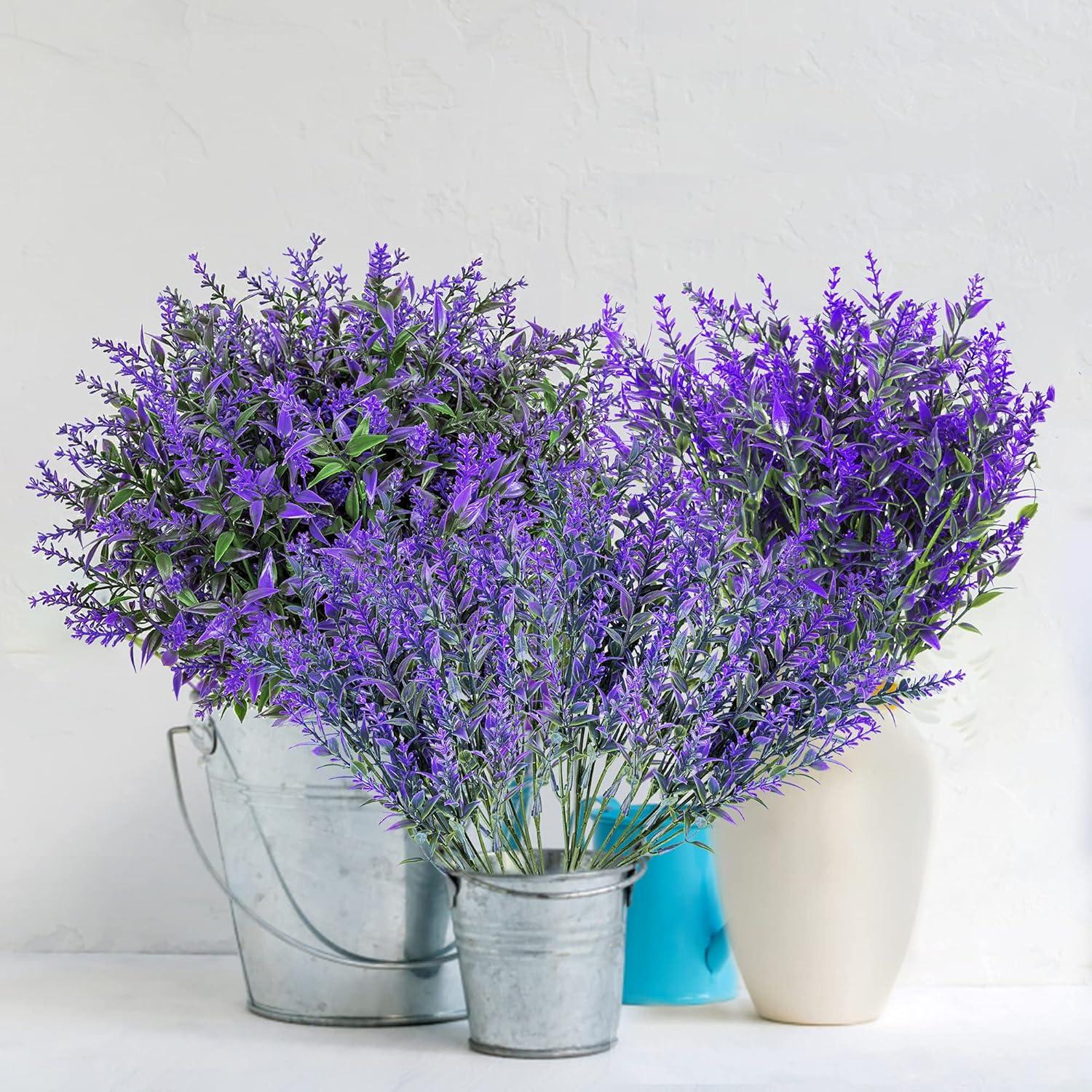 9er Set Künstliche Lavendel Blumen Deko Innen Außen Hochzeit Büro
