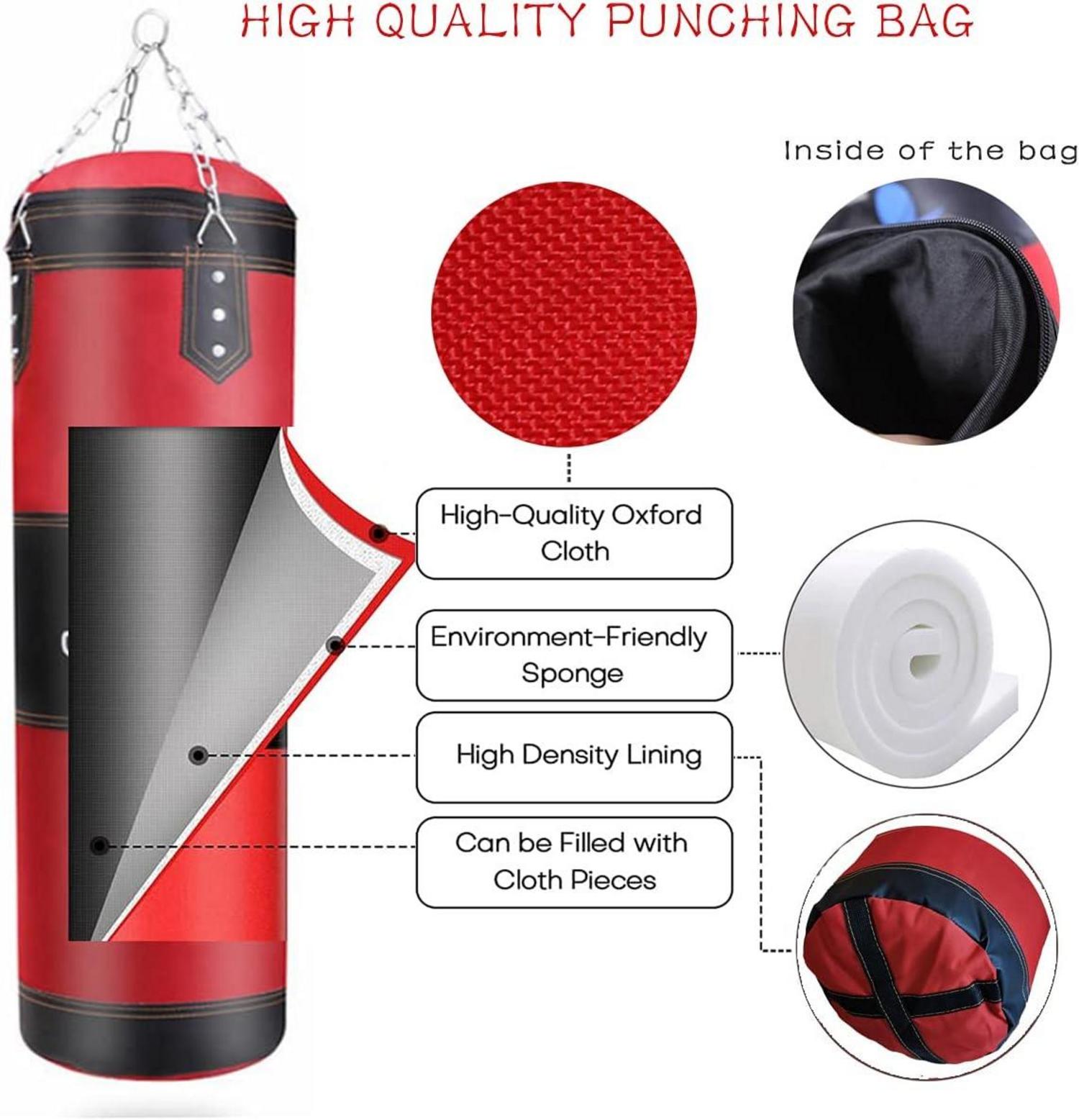 Boxsack Set Heavy Duty Punchingsäcke UNGEFÜLLT Hängende Boxing Bag für
