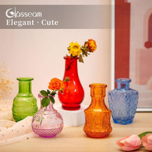 Kleine Vasen Set 5er Mini Vase Glas Vintage Kristalle