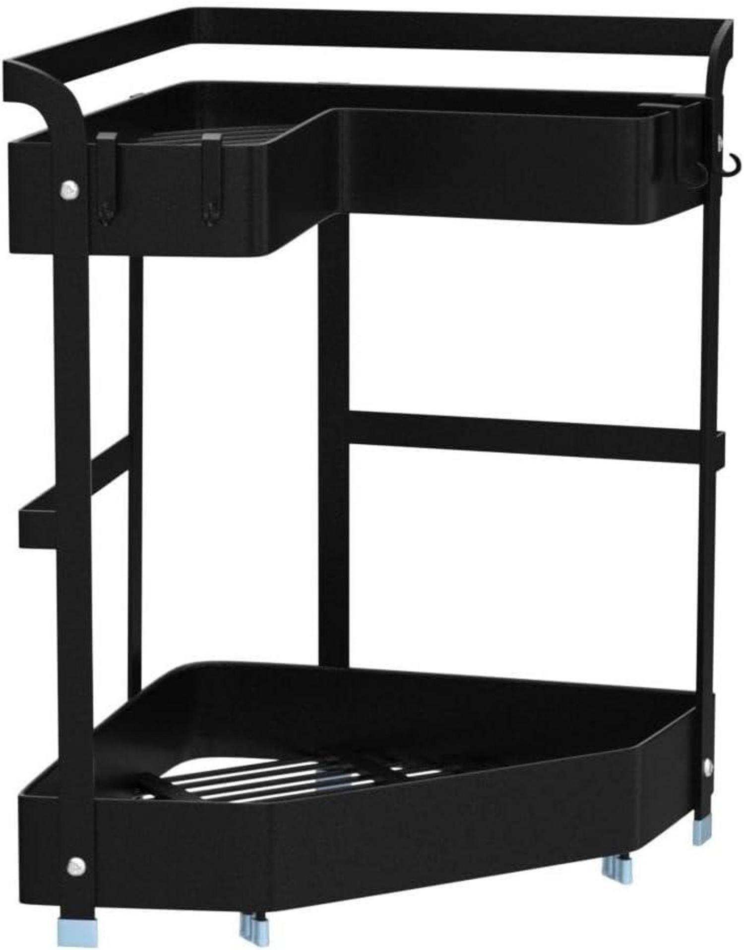 YunNasi Gewürzregal Ecke 2 Etagen Aufbewahrung Organizer Arbeitsplatte Lagerung