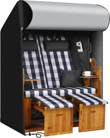 Strandkorb Schutzhülle Oxford-Gewebe 125x90x165cm Schwarz