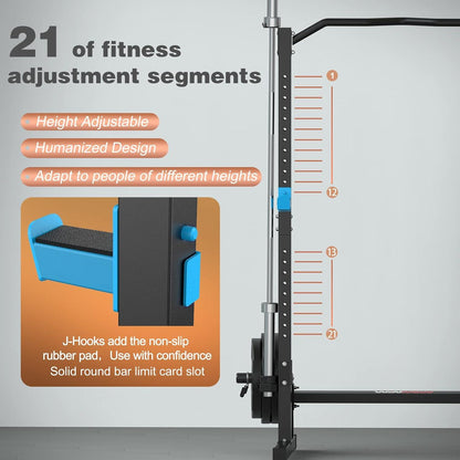 Höhenverstellbares Squat Rack Multifunktionales Krafttraining Gym Rack