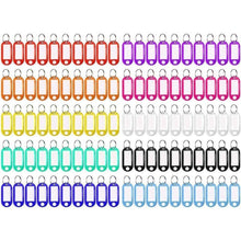 100 Schlüsselanhänger Beschriftbar Kunststoff 5 cm mit Ring