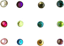 12er Set Magnetische Weinglas Marker mit buntem Kristalldesign