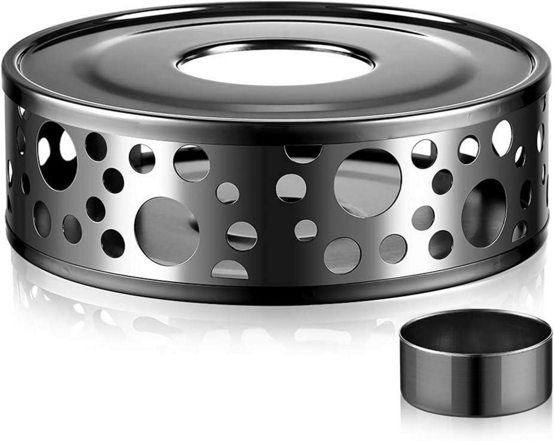 Edelstahl Teewärmer mit Teelichthalter für Teekanne und Kaffeewärmer