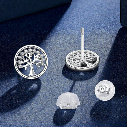 Lebensbaum Ohrringe Damen 925 Sterling Silber Ohrstecker mit