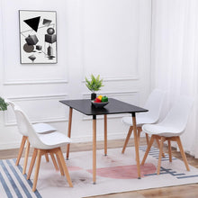 Esszimmergruppe Schwarz-Weiß: Esstisch 110cm + 4 Stühle