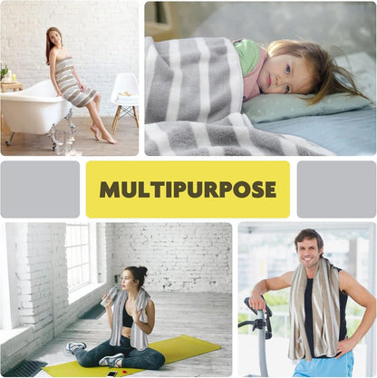 2er Pack Großes XXL Mikrofaser Badetuch 76x152cm Schnelltrocknend Fusselfrei