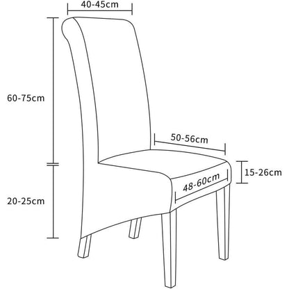 Stuhlhussen 6er-Set Stretchbezüge XL – Beige