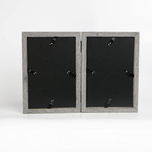 Shampsen 13x18 Bilderrahmen für 2 Fotos faltbar Grau Doppel