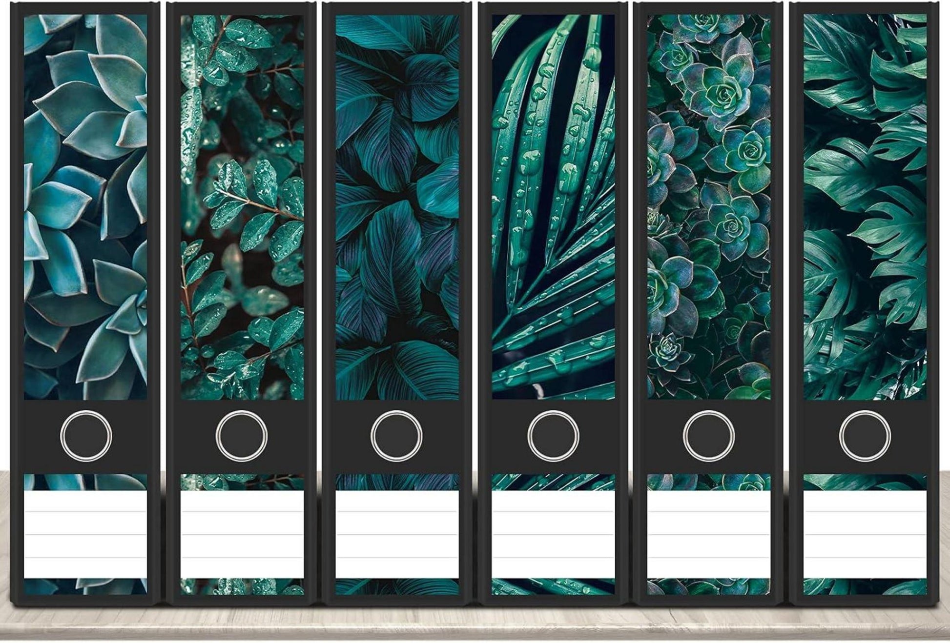 Selbstklebende Grüne Ordneretiketten, 12 Aufkleber für Ordner & zum