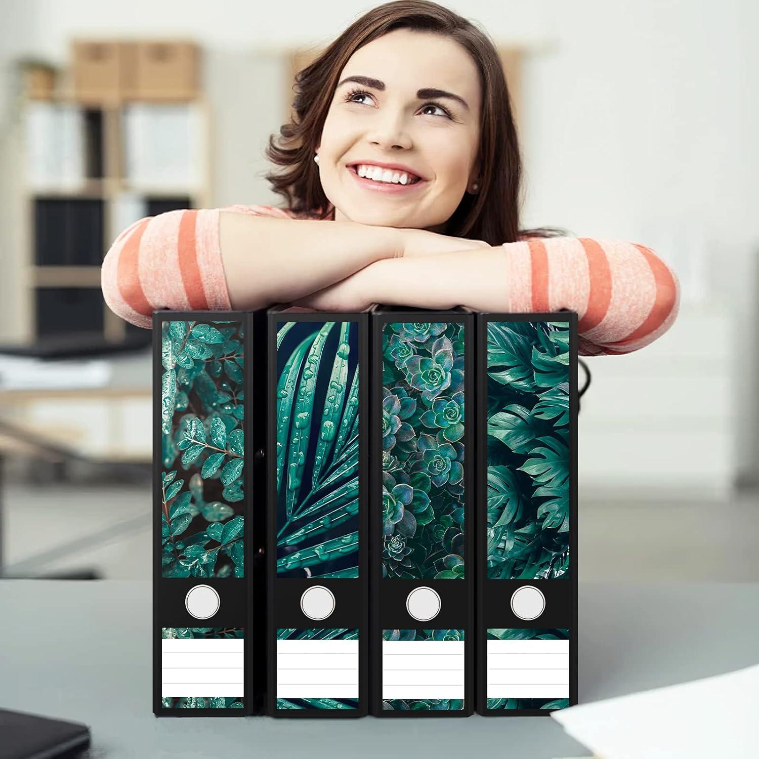 Ordner Etiketten Selbstklebend 12 Grüne Ordner Sticker A4 Breit