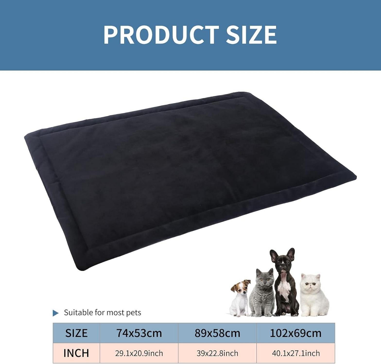 Hundematte Hundekissen Weich Warm Rutschfest Waschbar Plüsch 102x69cm