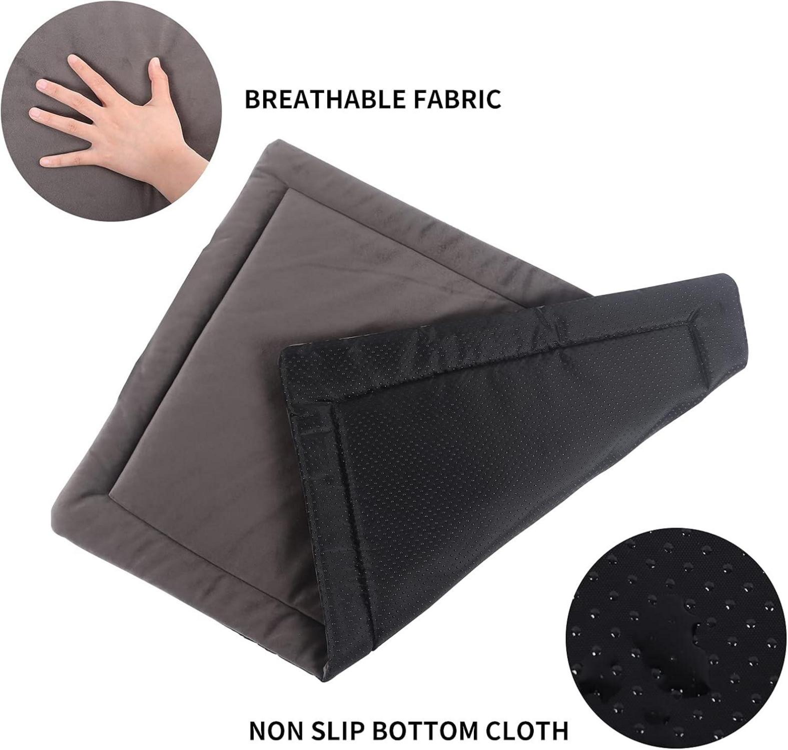IEUUMLER Hundematte Weiche warme Hundebett Rutschfest Waschbar Haustiermatratze Plüsch für Hunde Katzen 102*69cm Light Brown