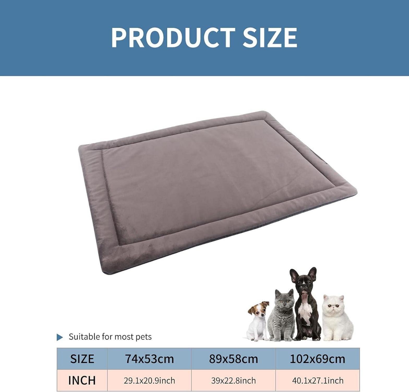 Hundematte Hundekissen Weich Warm Rutschfest Waschbar Plüsch 102x69cm