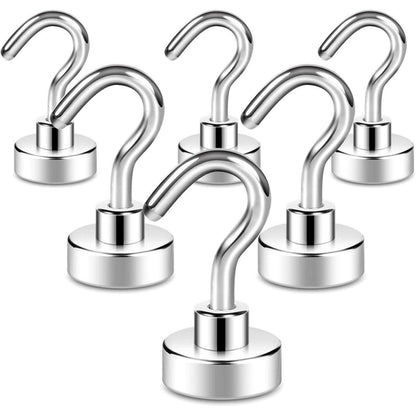 Extra starke Magnethaken 11kg Neodym (6 Stück)