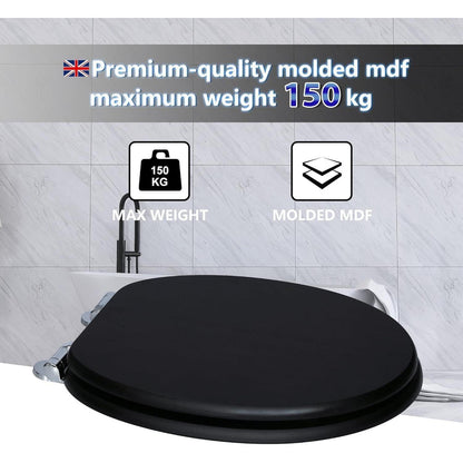 WC Sitz mit Absenkautomatik aus MDF