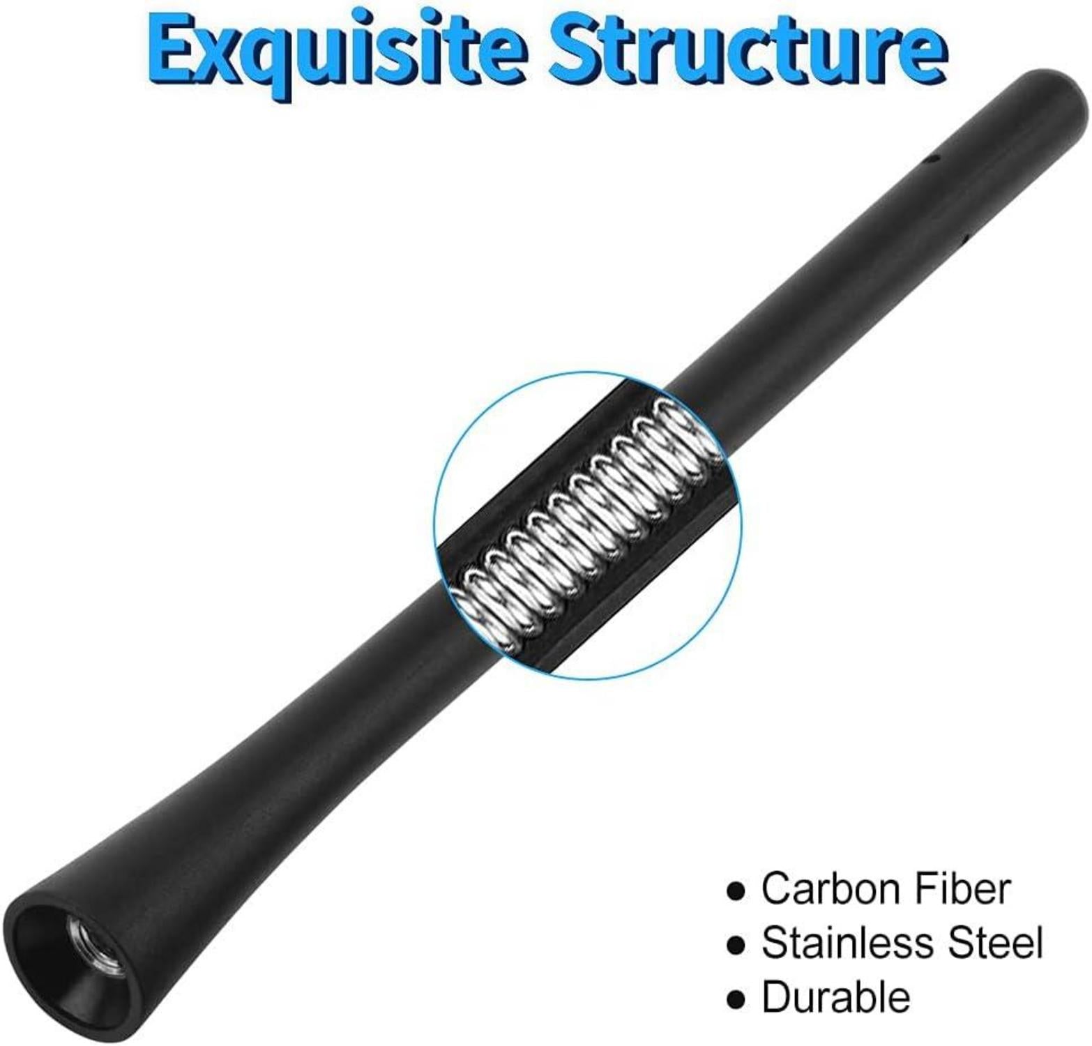 Autoantenne Kurzstabantenne 2er-Set schwarz 6,5cm/18cm mit
