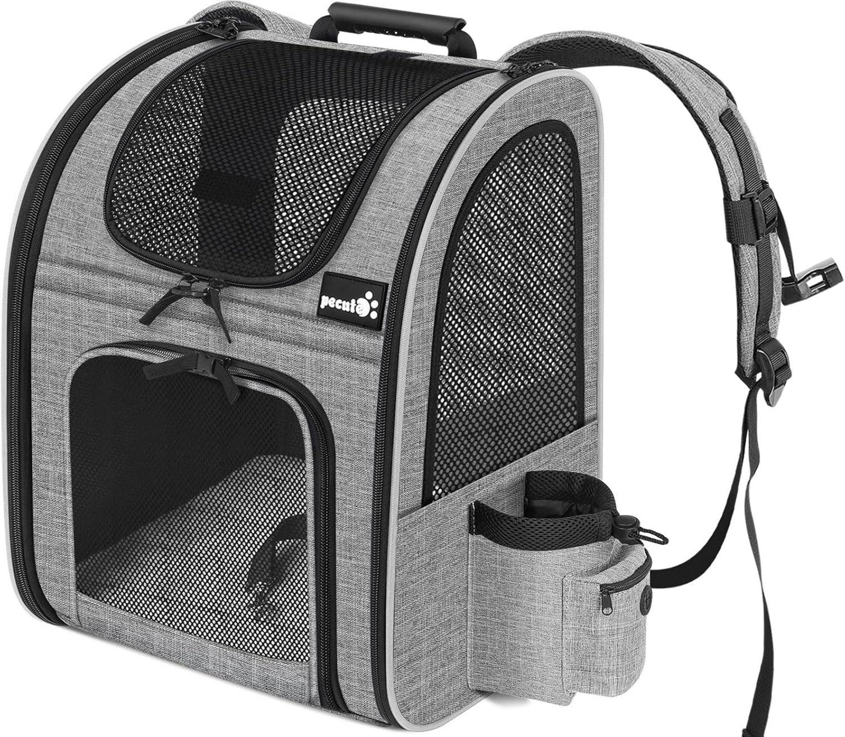 Pecute Haustier Rucksack mit Netzfenster und Faltbarer Katzentasche