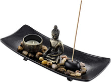 Buddha Statue Zen Garten Deko Kerzenständer Teelichthalter
