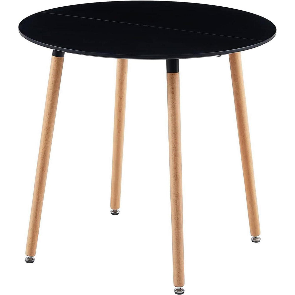 Essgruppe Schwarz mit 2 Modernen Esszimmerstühlen 80cm