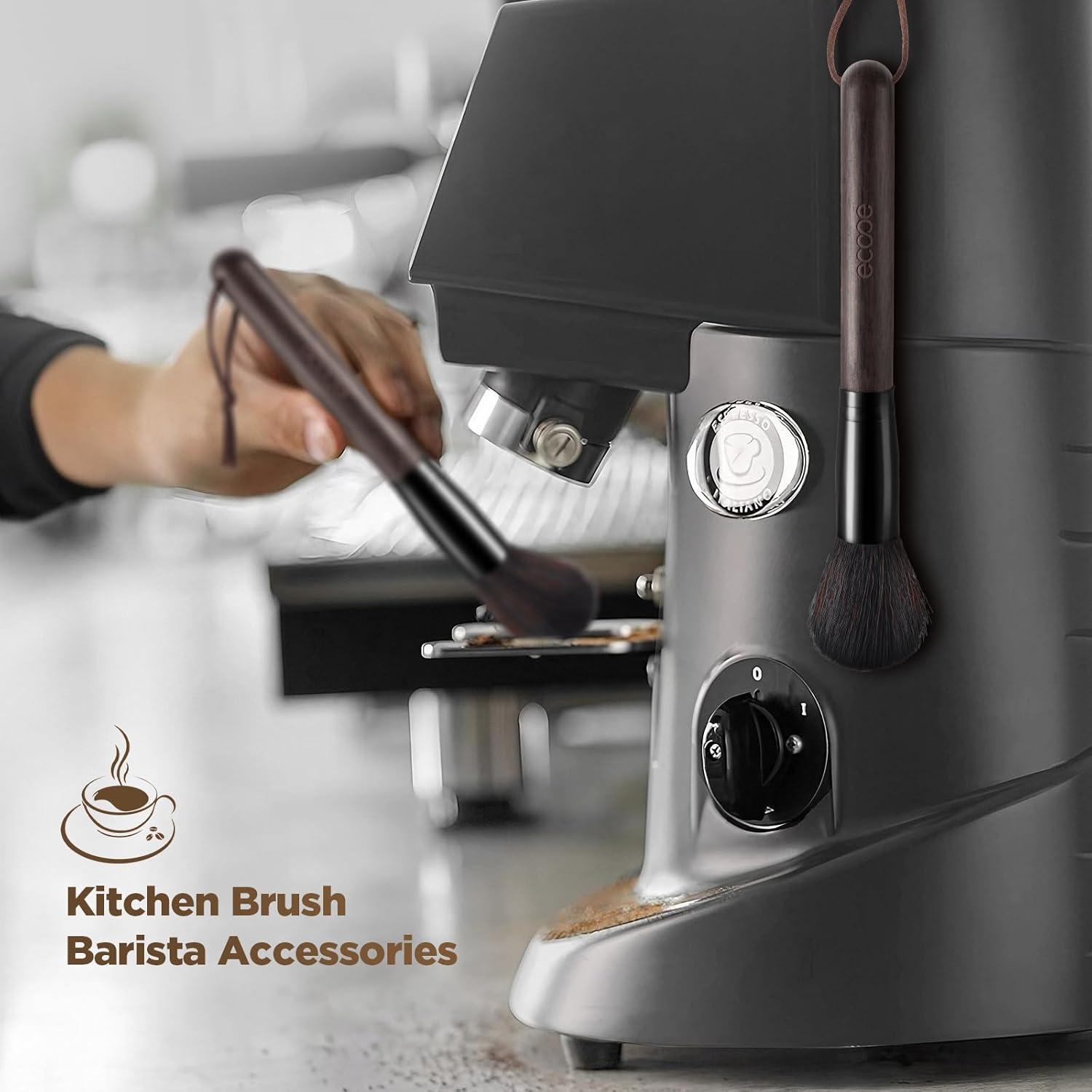 Barista Pinsel Vegan Kaffeemühle Reinigungsbürste mit Lanyard