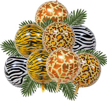 Tierdruck Folienballons Dschungel Thema, 4D Wild Mylar