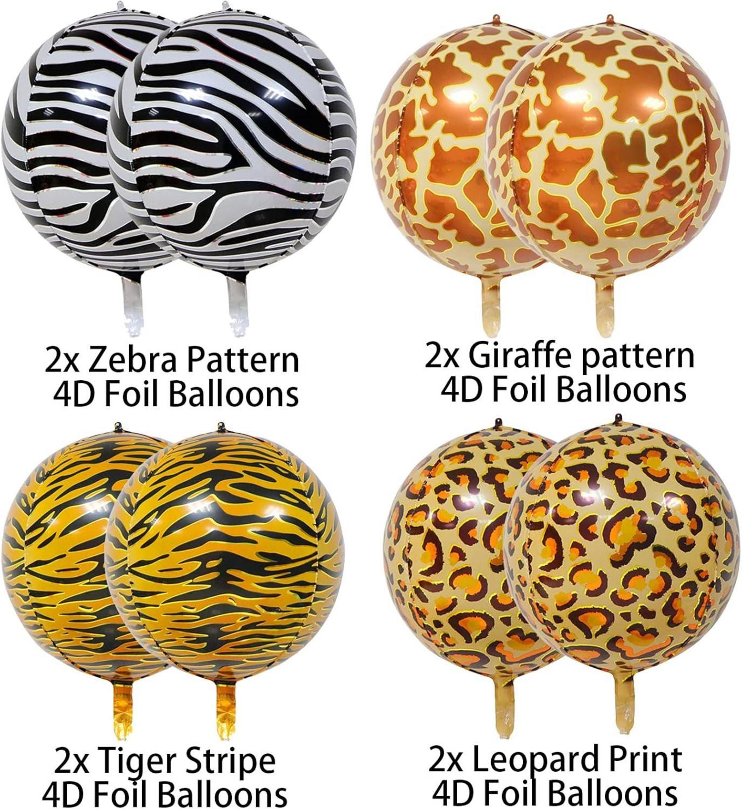Tierdruck Folienballons Dschungel Thema, 4D Wild Mylar