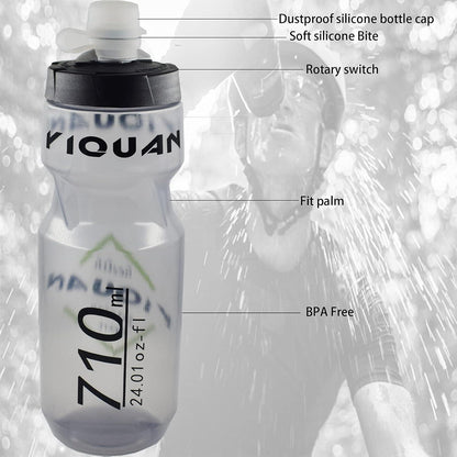 OSIGEI Fahrrad Flaschenhalter 24 oz Sportflasche Set Grey