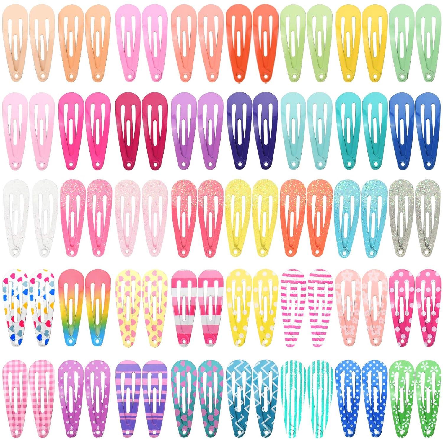 Haarspangen Set 80 Stück Metall Haarclips Keine Slip Cute Clips