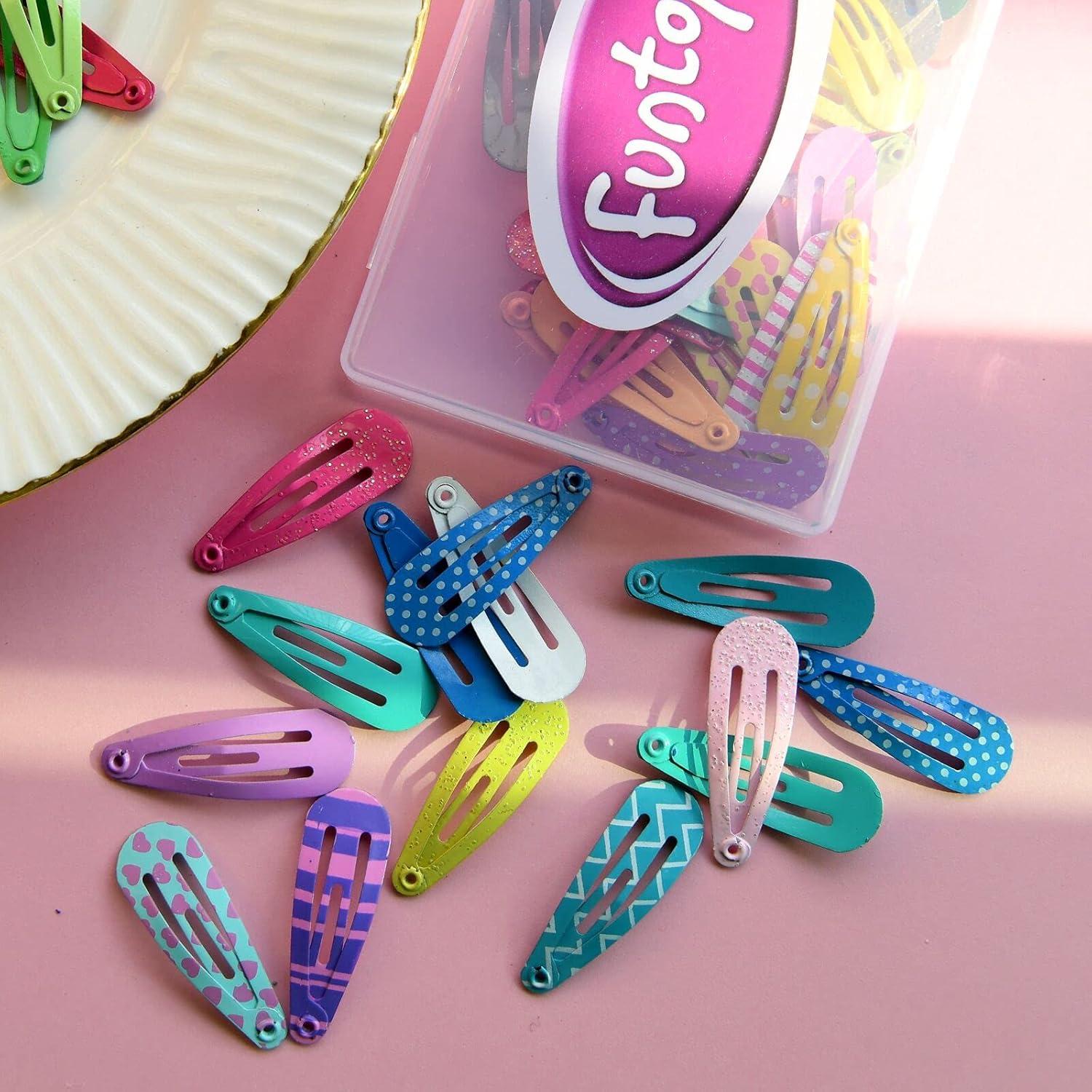 80er Set Mädchen Haarclips Metall 3cm Haarspangen Cute Clips