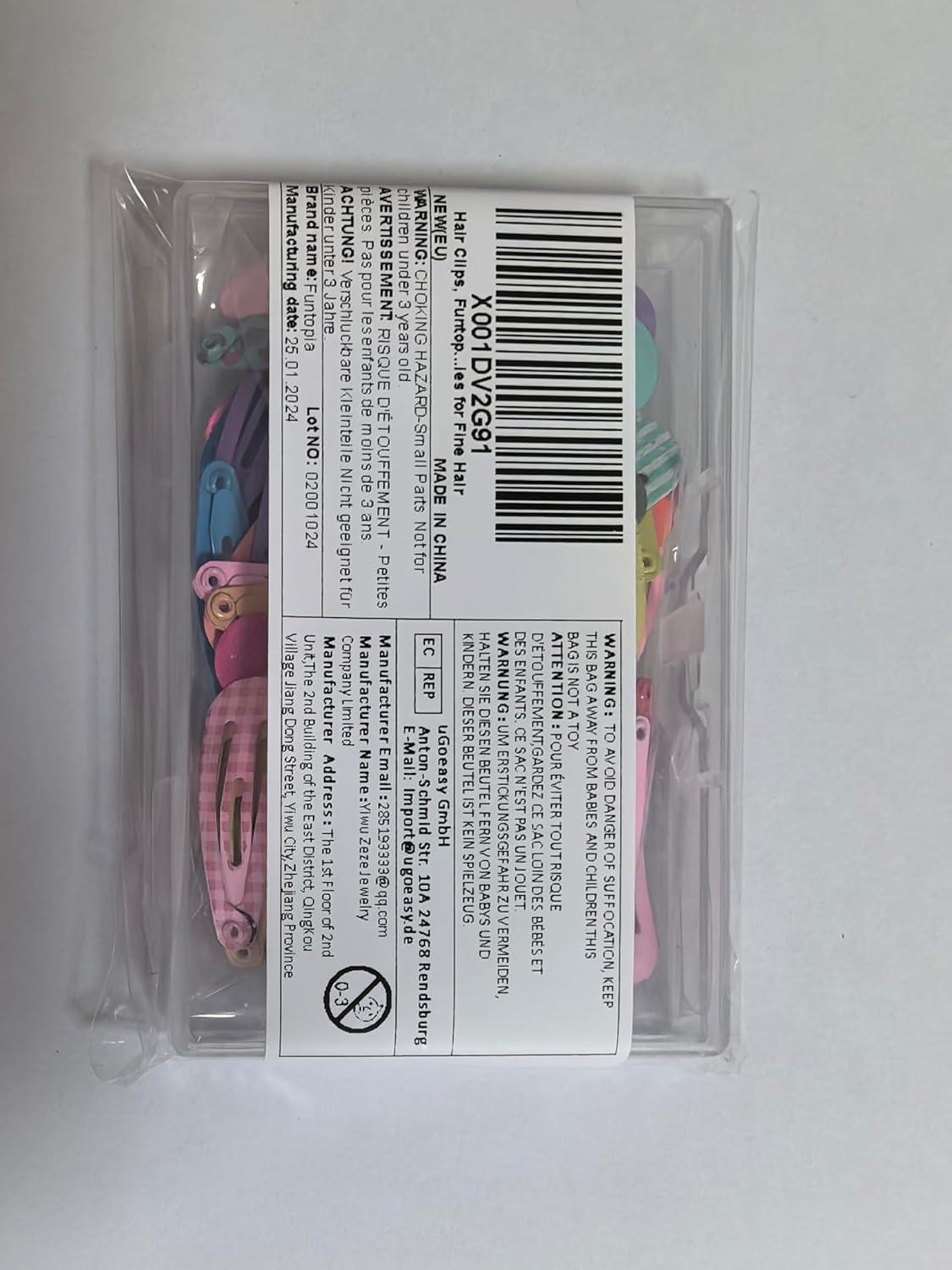 80er Set Mädchen Haarclips Metall 3cm Haarspangen Cute Clips
