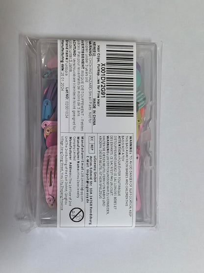 80er Set Mädchen Haarclips Metall 3cm Haarspangen Cute Clips
