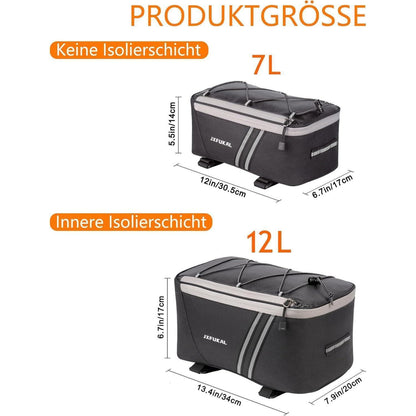 Fahrrad Gepäckträgertasche 7L wasserdicht E-Bike Tragetasche