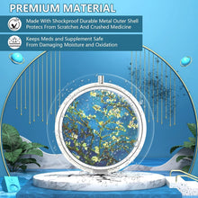 Pillendose 3 Fächer Medizin Organizer Metall Dekorativ