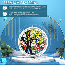 Pillendose 3 Fächer Metall Organizer Geschenk Schwarz Life