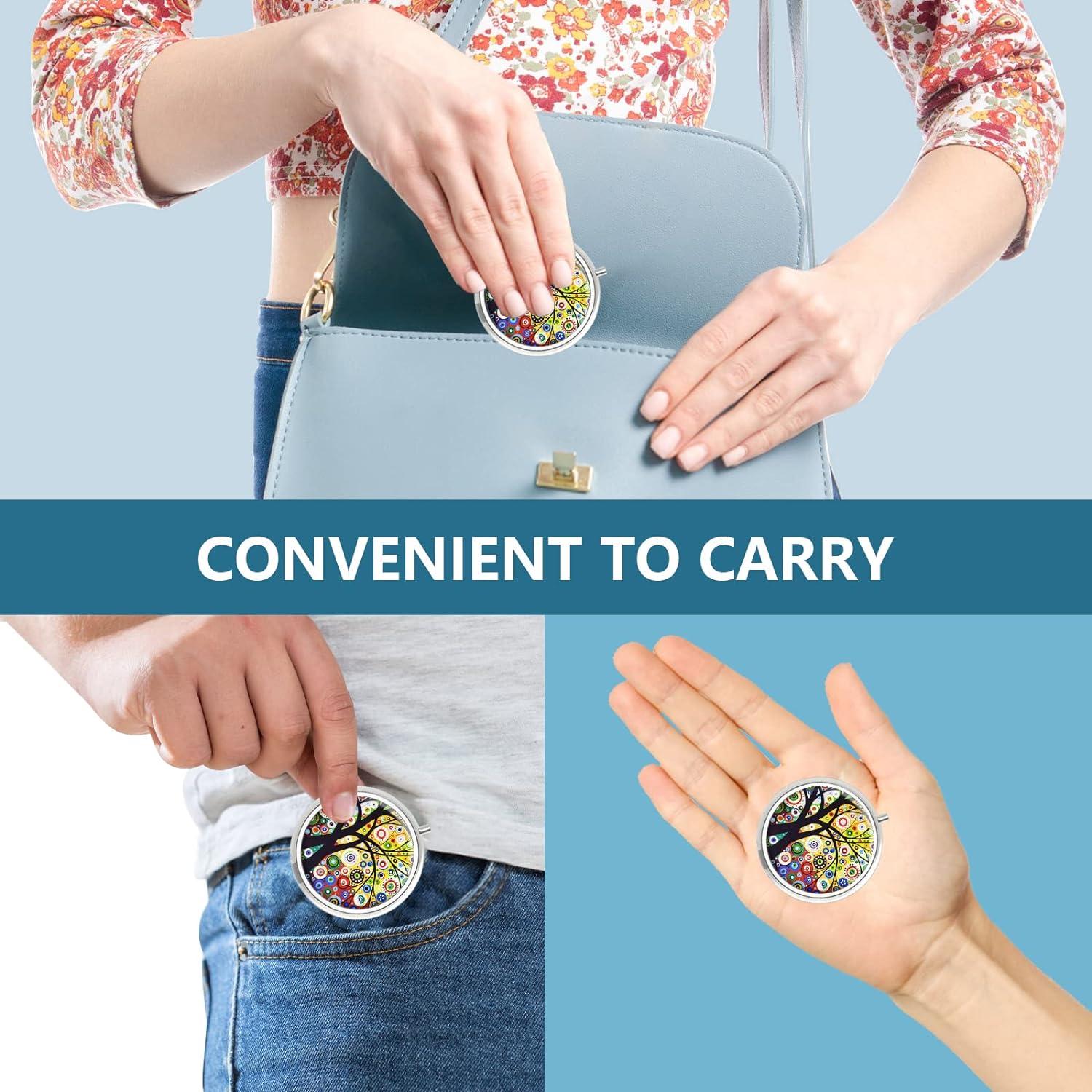 Pillendose 3 Fächer Medizin Tragbare Pillendose Dekorative Metall