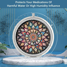 Pillendose 3 Fächer Metall Tragbar Vitamin Organizer