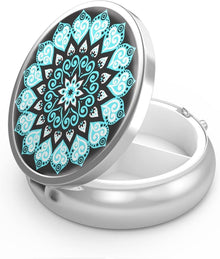 Pillendose 3 Fächer Tragbare Pillendose Metall Organizer Geschenk