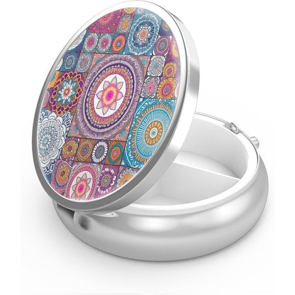 Pillendose 3 Fächer Tragbare Medizin Organizer Metall