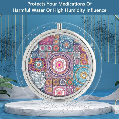 Pillendose 3 Fächer Tragbare Medizin Organizer Metall