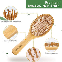 4er Bambus Haarbürste Set Naturhaarbürste Geschenkset für